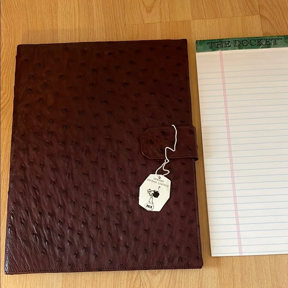 Elegant Burgundy Leather Executive Portfolio